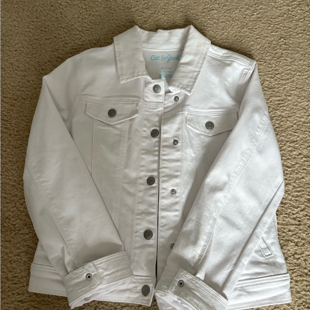 Cat & Jack Kids Bright White Jean Jacket